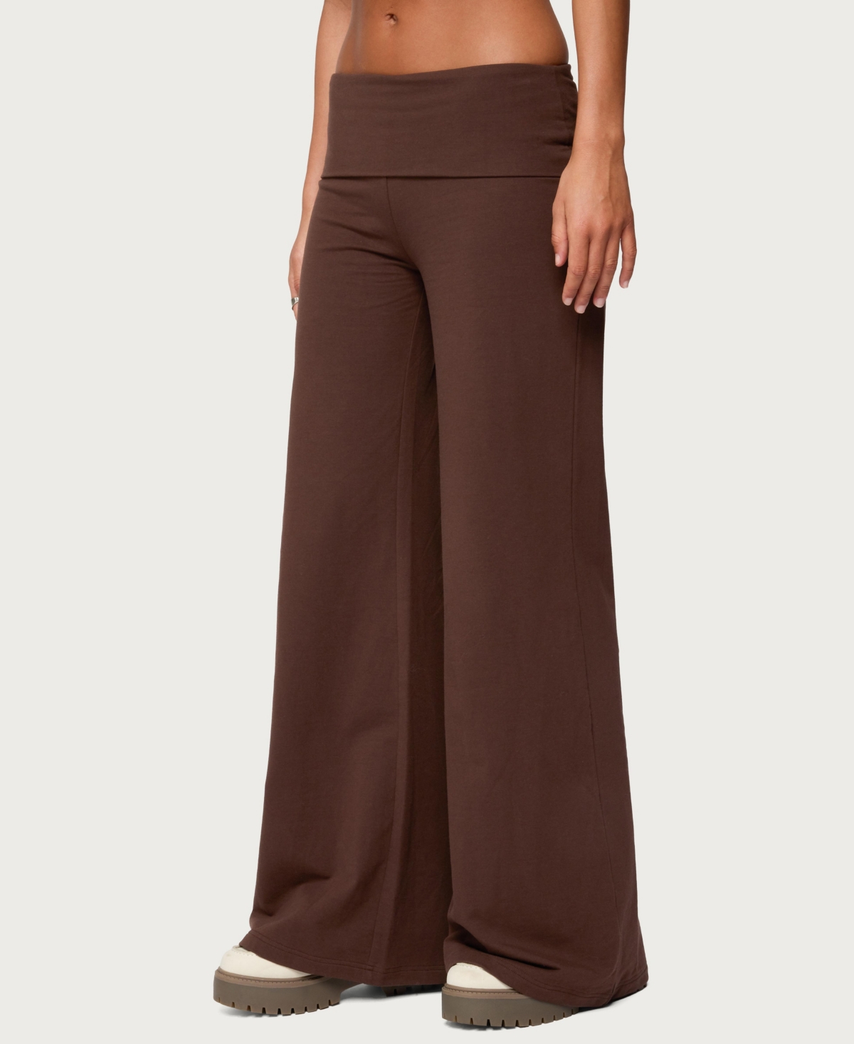 Edikted Women's Wide Leg Fold Over Pants