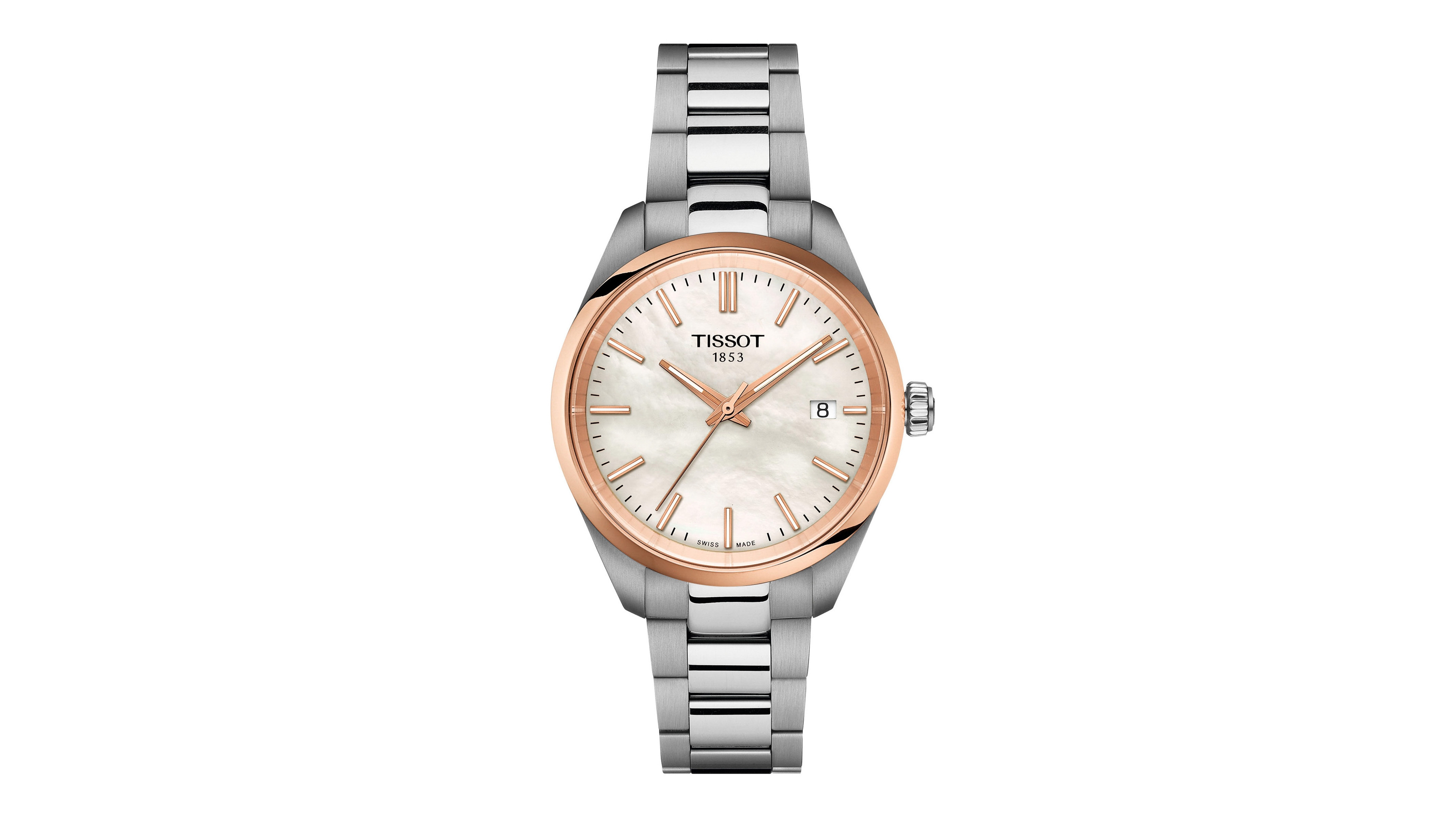 Tissot Unisex Gray Stainless Steel Bracelet Watch, 34mm