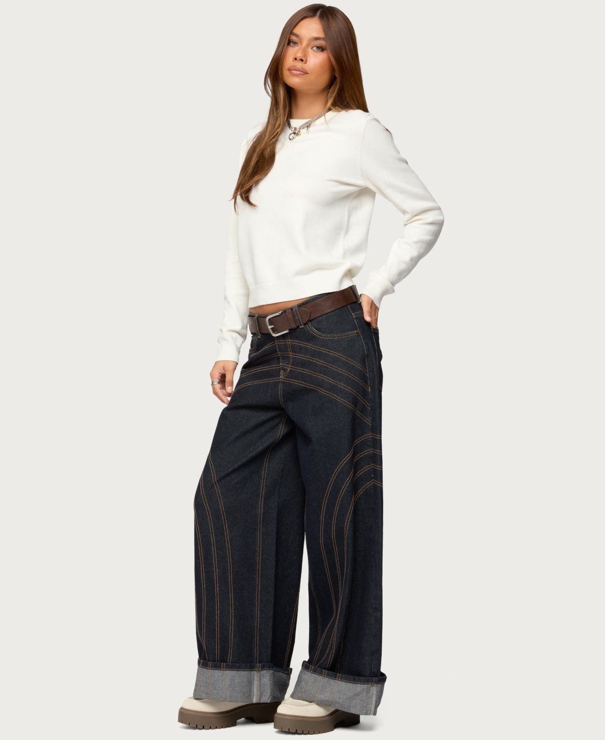 Edikted Women's Lizzey Crewneck Sweater