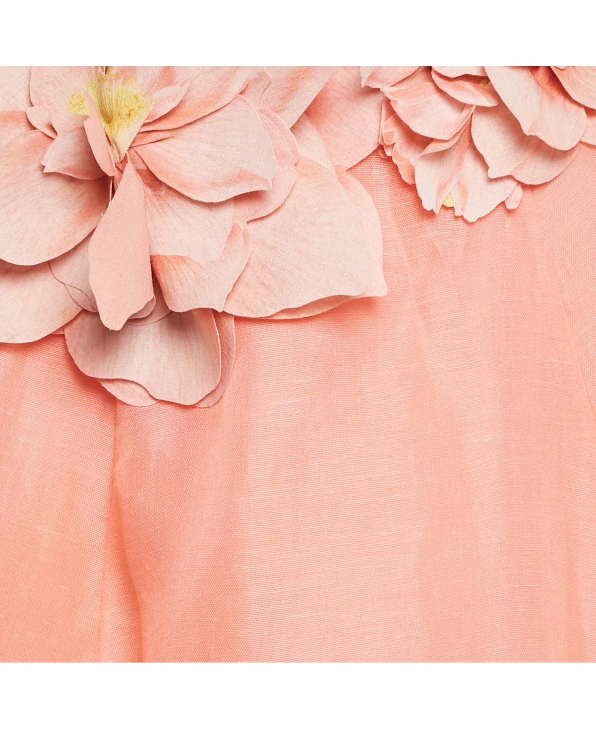 Pre-Owned Zimmermann Women's Coral Pink Linen Blend Natura Strapless Mini Dress