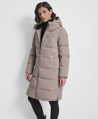 Women's Stand Collar Zipper Puffer Coat