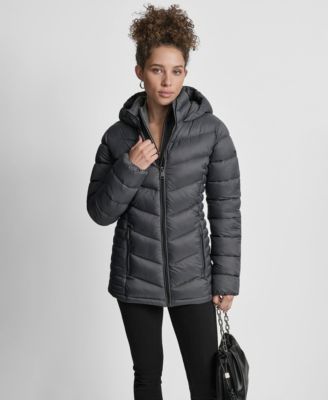 Women's Chevron-Quilted Full-Zip Puffer Jacket