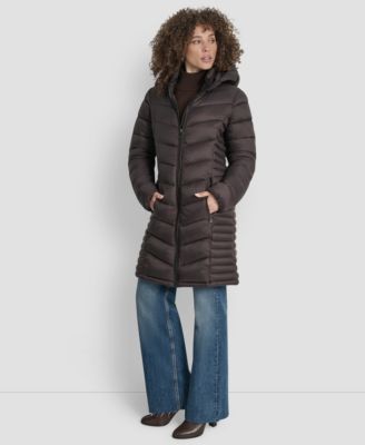 Women's Zip-Front Long Coat