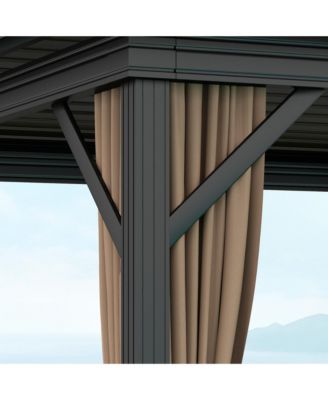 10' x 10' Hardtop Gazebo with Netting & Sidewalls