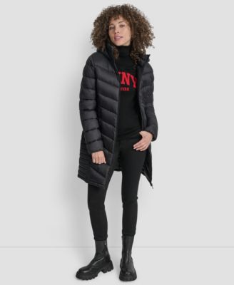 Women's Zip-Front Long Coat