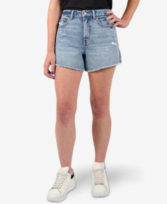 Juniors' Super High-Rise Denim Shorts