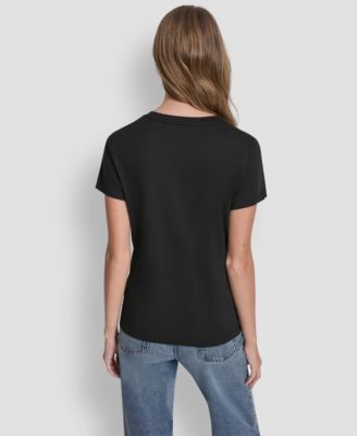 Women's Stacked Eyelet Logo Crewneck T-Shirt
