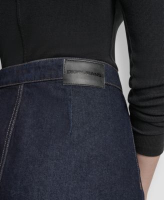 Women's High-Rise Button-Front Mini Skirt