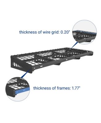Heavy Duty Garage Wall Shelf MAX Series, Black — 48" X 24"