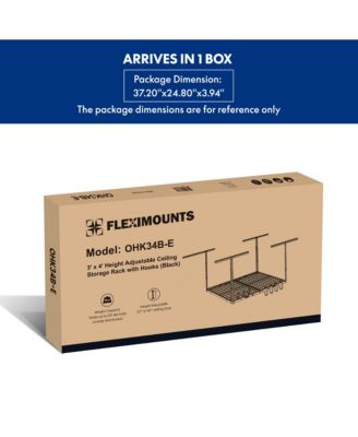 OHK Series 36 in W × 48 in D Ceiling-Mounted Overhead Garage Storage Rack – Model OHK34B-E