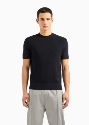 Men's Short Sleeve Textured Combed Cotton T-Shirt