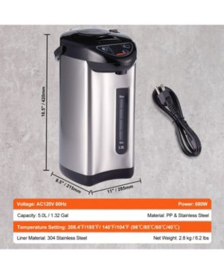 Hot Water Dispenser 4-Temp Stainless-Steel Boiler 5L Countertop Heater