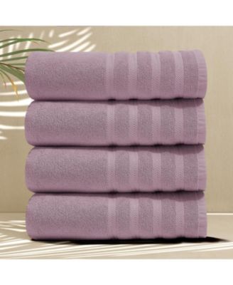 Luxury Soft & Absorbent 100% Ring Spun Cotton Bath Towels for Bathroom, Shower, Spa - 4 Piece Bath Towel Set
