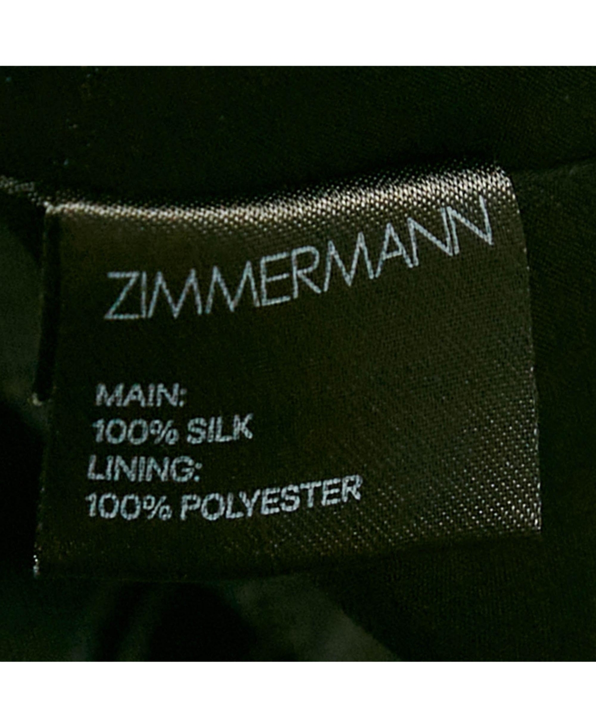 Pre-Owned Zimmermann Women's Black Satin One Shoulder Bow Detail Mini Dress