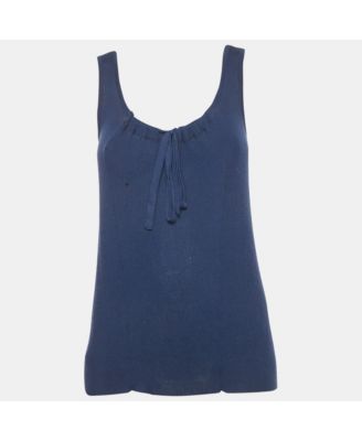Women's Rib Knit Tie-Up Detail Tank Top