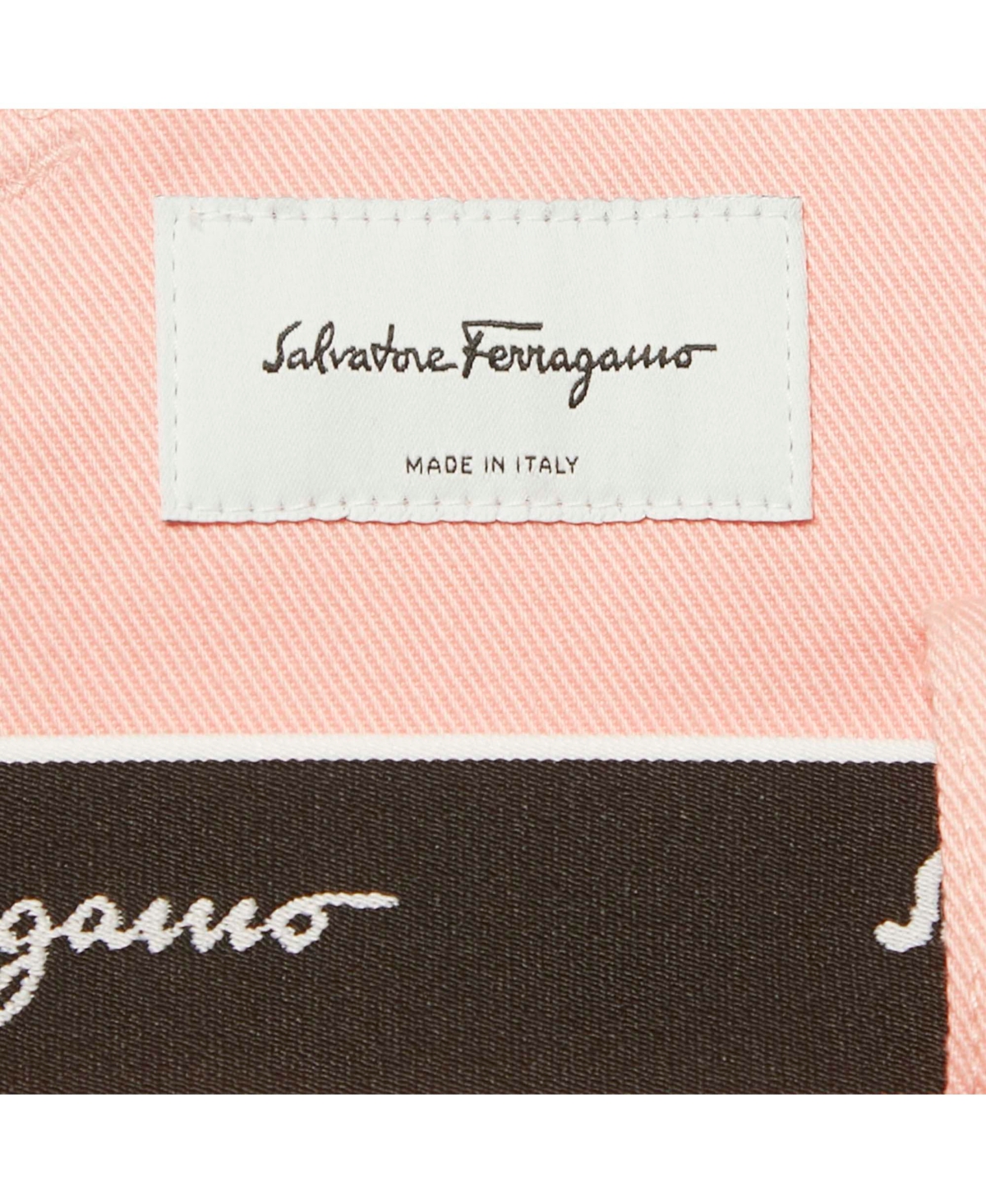 Pre-Owned Salvatore Ferragamo Women's Pink Cotton Belted Mini Skirt