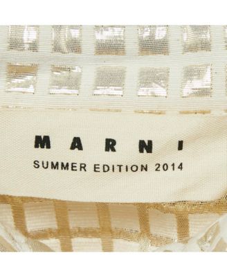 Women's Cream Lurex And Cotton Tunic