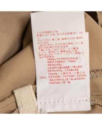 Women's Tan Cotton Straight-Leg Trousers