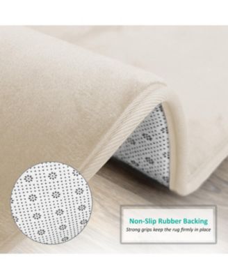 Ultra-Soft Plush Memory Foam Non-Slip Bath Rug, 17" x 24"