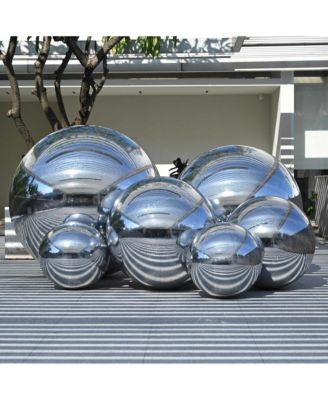 20" Big Shiny Inflatable Mirror Ball Giant Reusable PVC Balloon for Large Disco Party Wedding Event Stage Decoration Silver