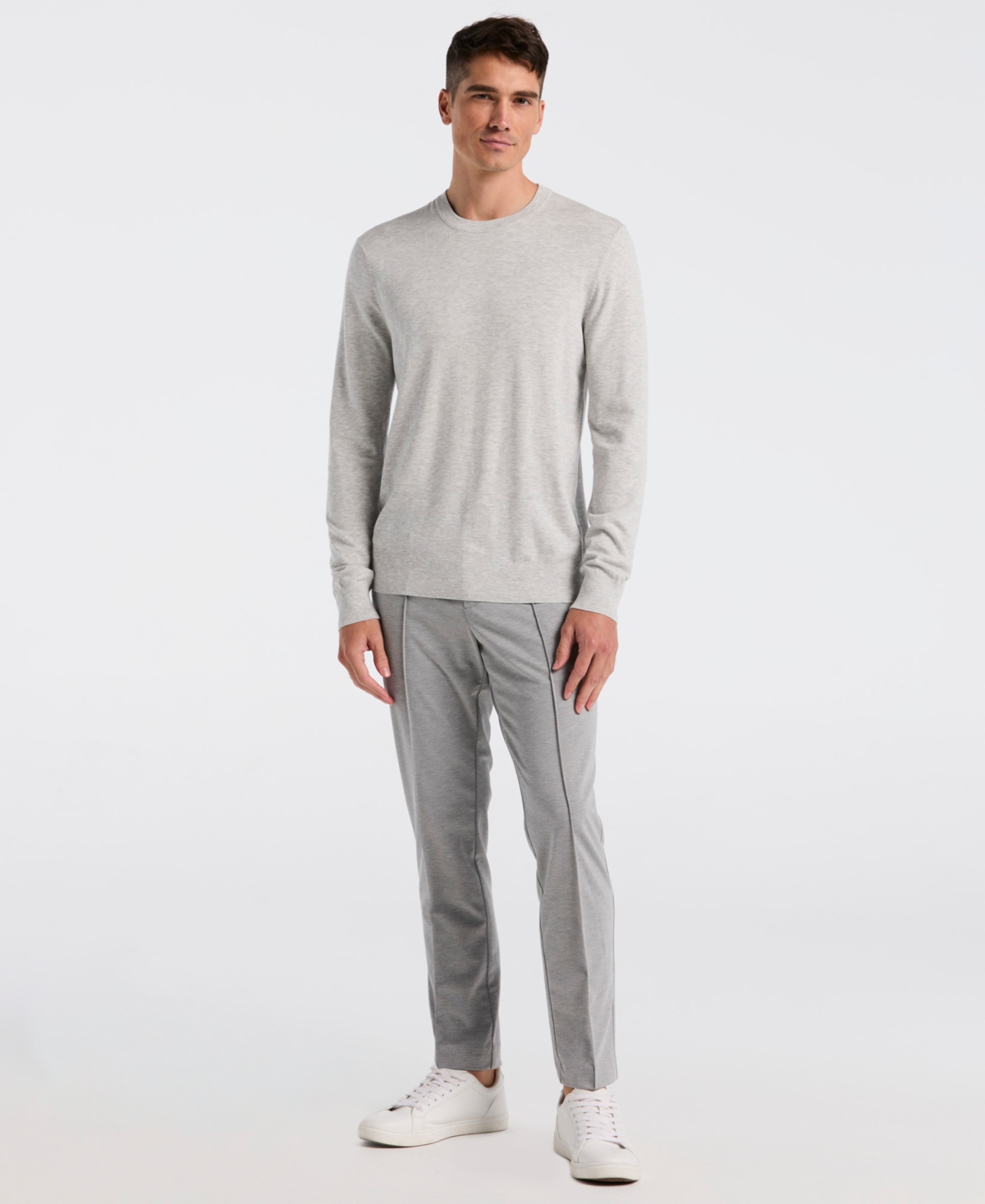 Perry Ellis Men's Crewneck Tech Pullover Sweater