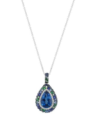 Multi Gemstone Necklace (5-3/4 ct. t.w.) in Sterling Silver