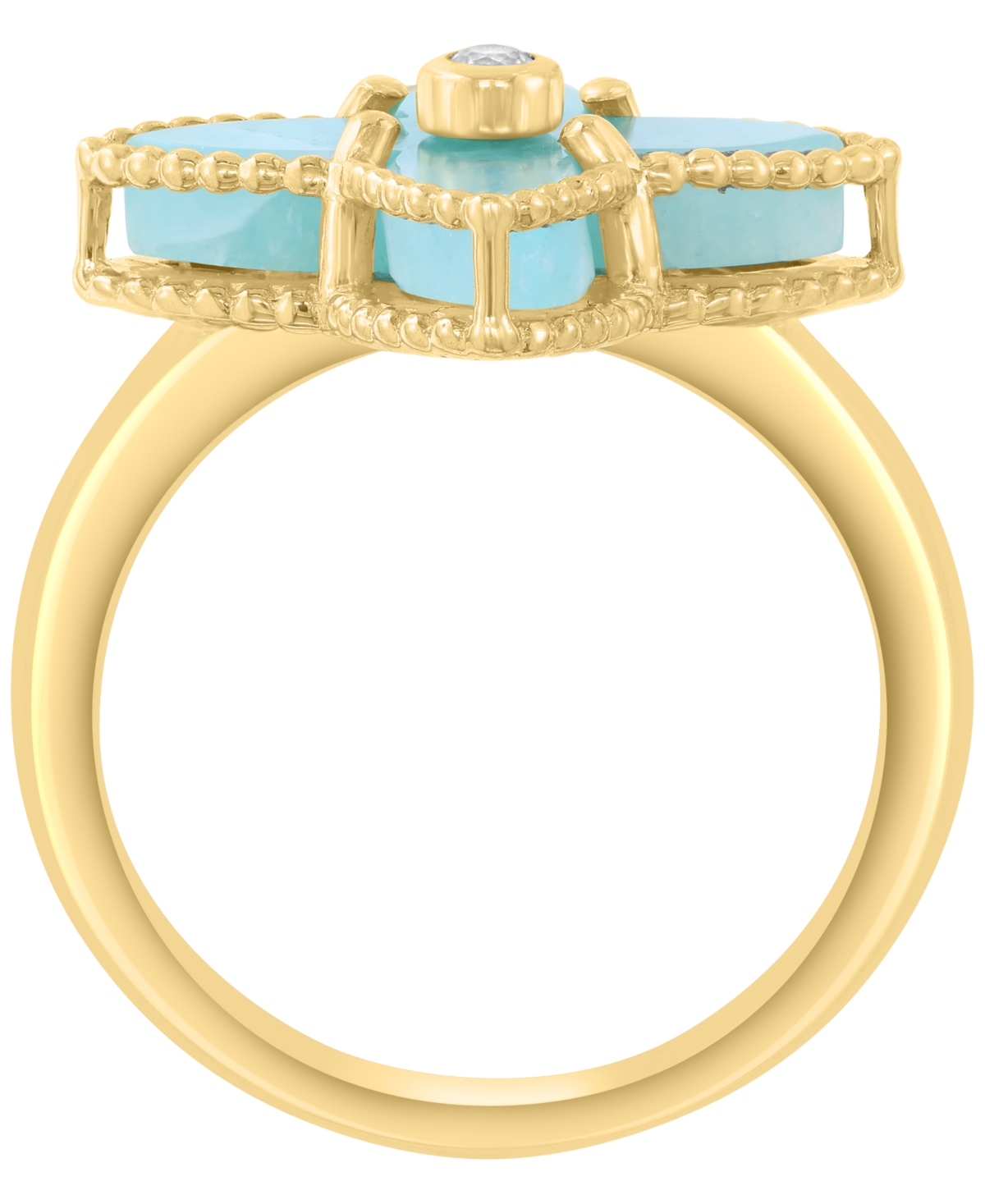 Effy Collection Amazonite Ring (3-1/3 ct. t.w.) in 14k Yellow Gold Over Silver