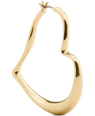 Amour Gold-Tone Heart Hoop Earrings