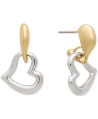 Amour Two-Tone Drop Earrings