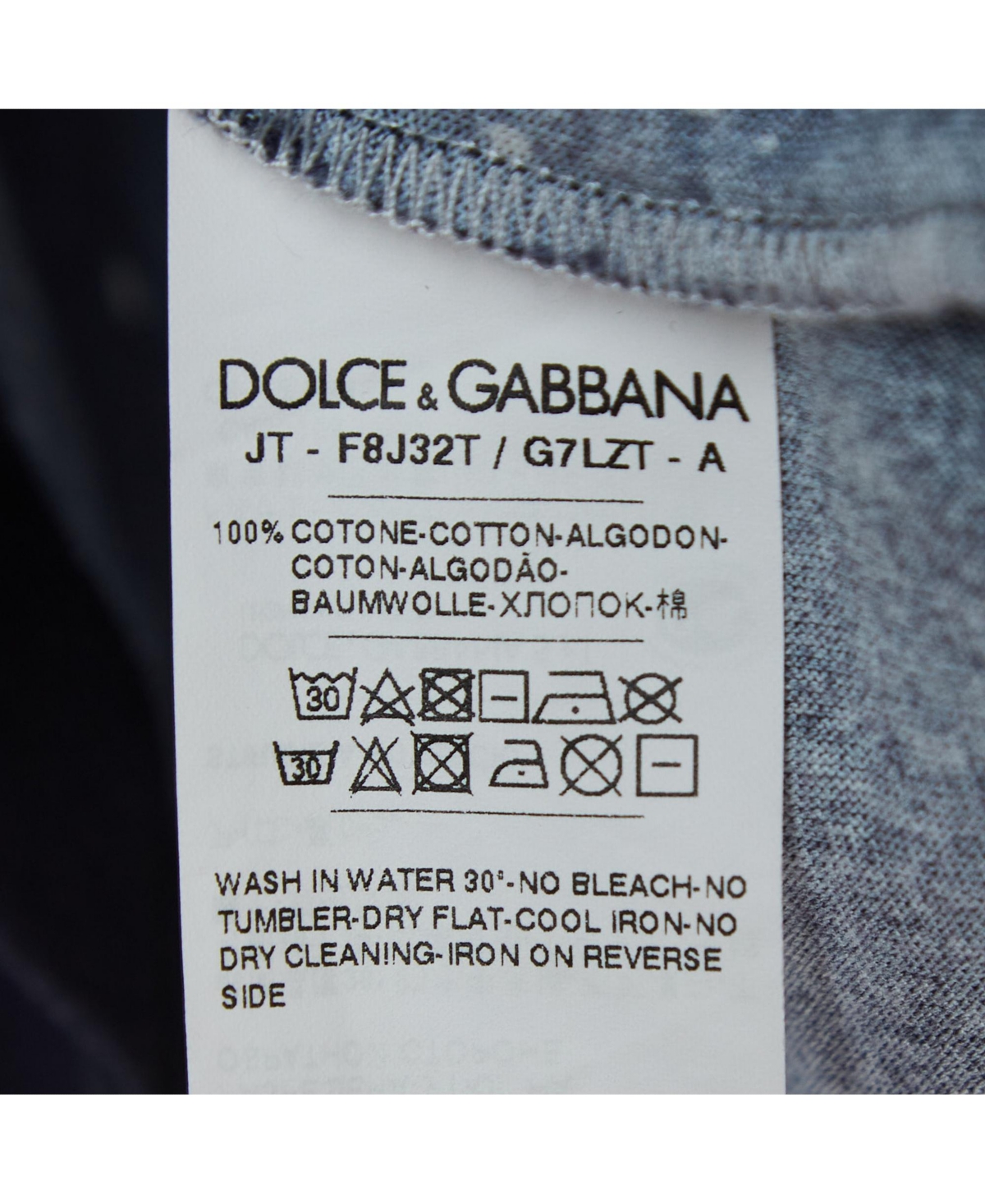 Pre-Owned Dolce & Gabbana Women's Navy Blue Space Print Cotton Half Sleeve T-Shirt