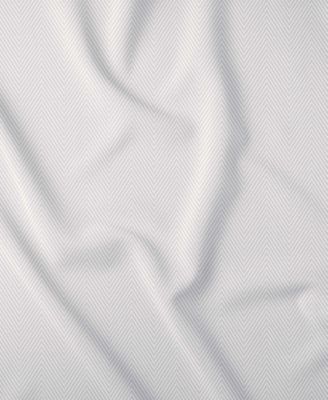 Men's 4-Way Tonal Herringbone Print Woven Dress Shirt