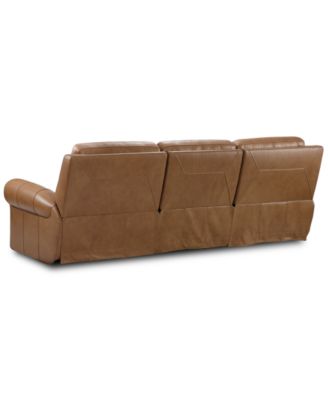 Alexandre Leather 3-Pc. Sofa with 3 Power Motion Recliners, Exclusively at Macy's