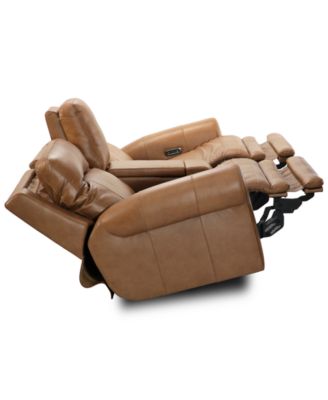 Alexandre Leather 2-Pc. Sofa with 2 Power Motion Recliners and 1 Console, Exclusively at Macy's