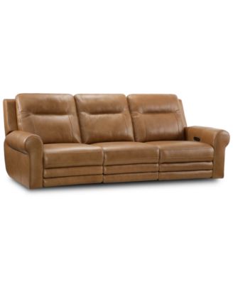Alexandre Leather 3-Pc. Sofa with 2 Power Motion Recliners, Exclusively at Macy's