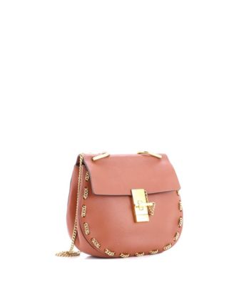 Small Drew Crossbody Bag Chain Embellished Leather