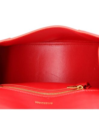 Small Hourglass Top Handle Bag Leather