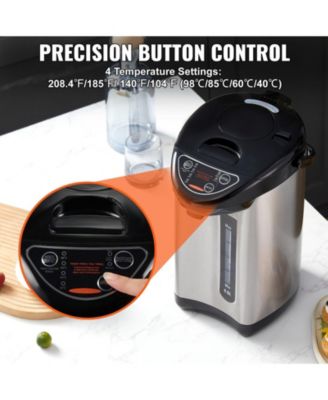 Hot Water Dispenser 4-Temp Stainless Steel Boiler 4L Countertop Heater