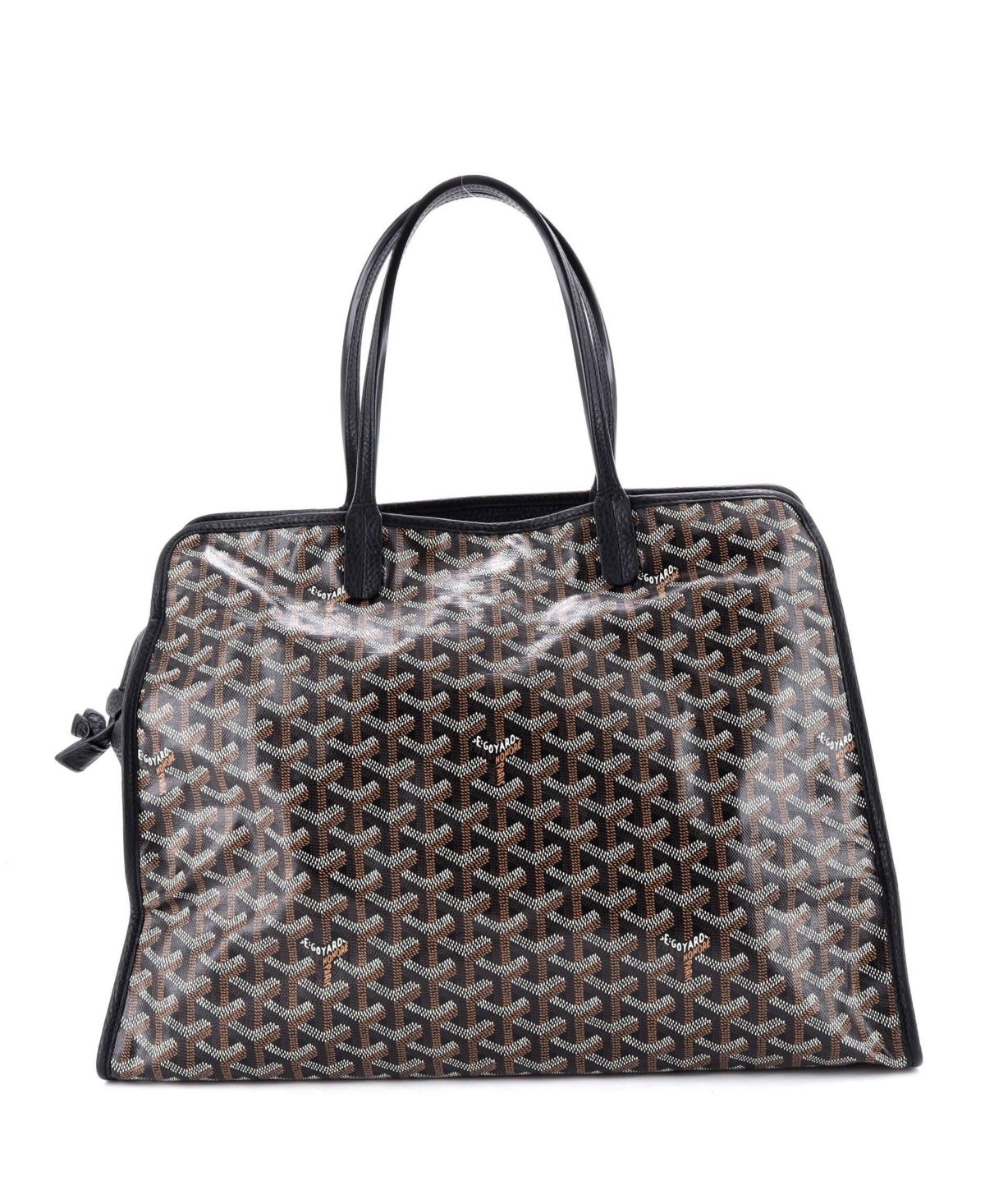 Pre-Owned Goyard Pm Hardy Pet Carrier Coated Canvas
