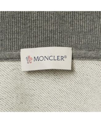 Men's Grey Logo Print Cotton Knit Zip-Up Jacket