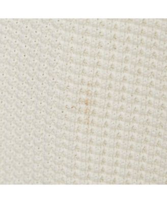 Men's White Logo Print Cotton Knit And Quilted Nylon Down Jacket