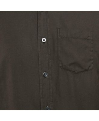 Men's Black Cotton Long Sleeve Shirt