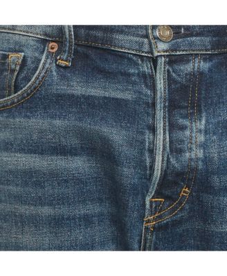 Men's Blue Washed Denim Slim Fit Jeans