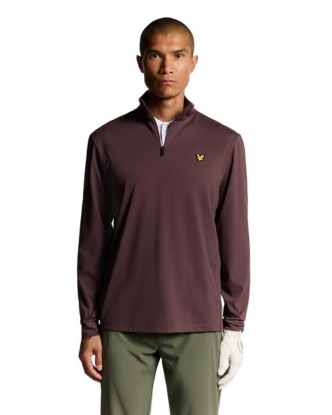 Мужской топ Lyle & Scott Golf Course Midlayer, цвет: Ягодный