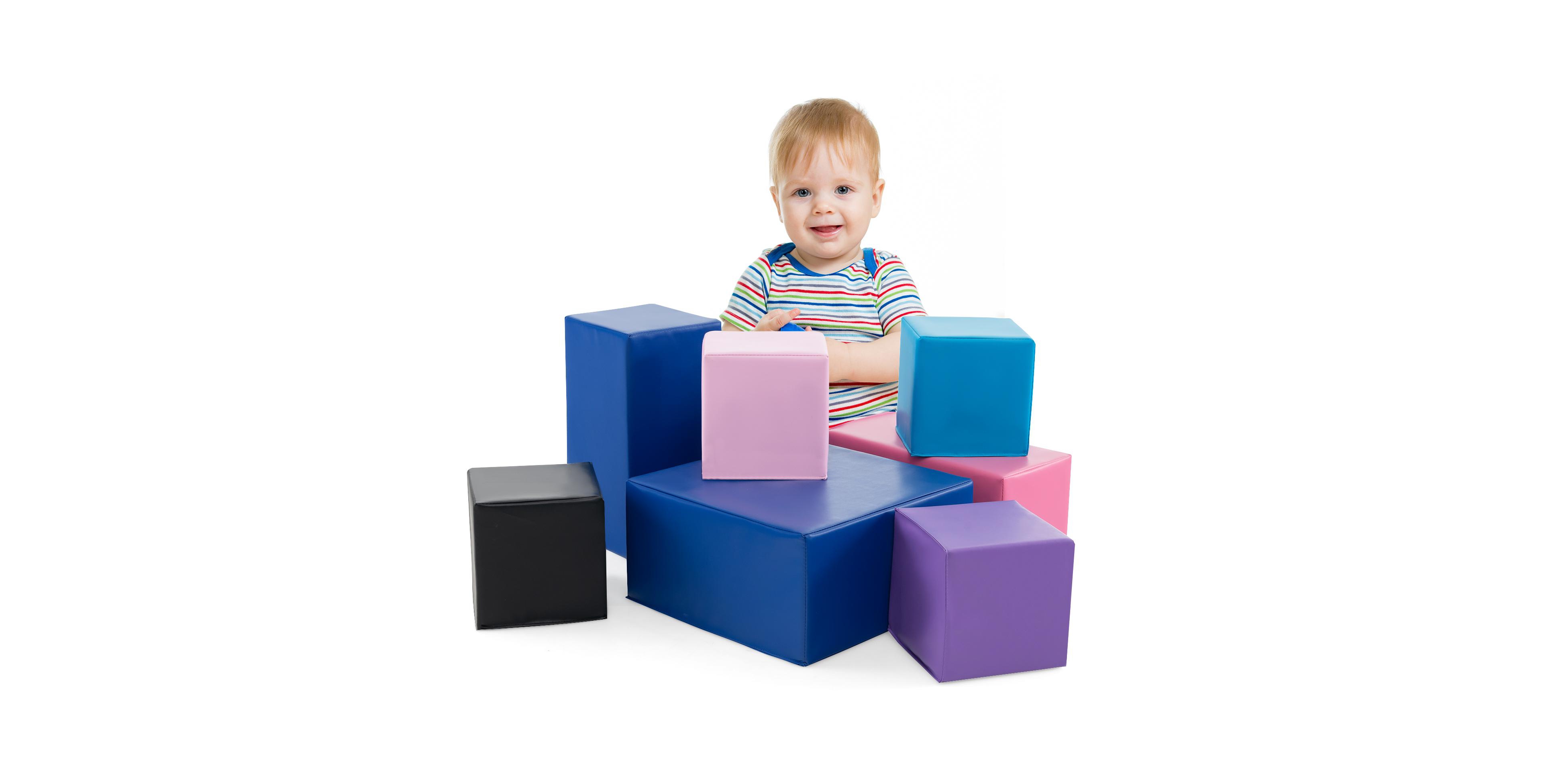 Skonyon Big Foam Soft Building Blocks, 7-Piece Set, Ages 3+