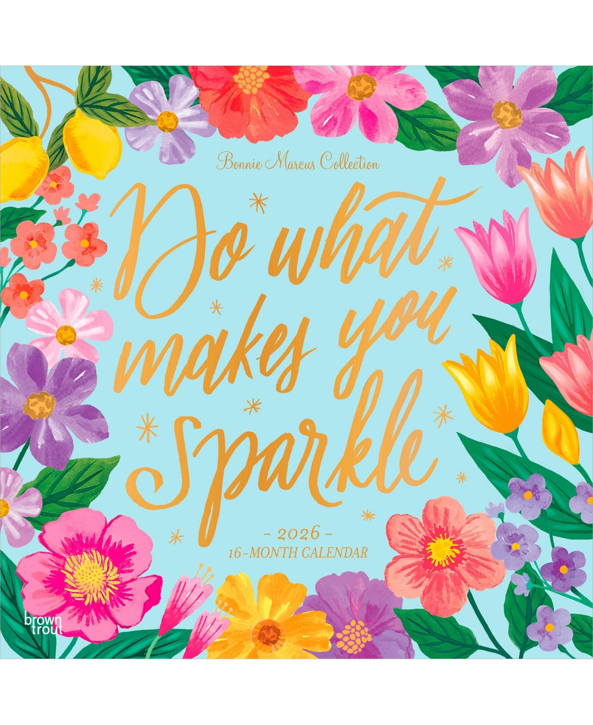 Bonnie Marcus Official | 2026 12 x 24 Inch (Hanging) Monthly Square Wall Calendar | Foil Stamped Cover | Plastic-Free