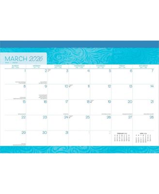 Seaside Currents | 2026 17 x 12 Inch Monthly Desk Pad Calendar