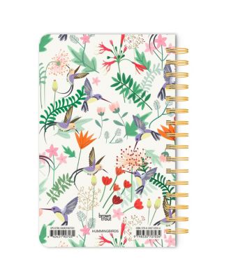 Hummingbirds | 5.25 x 8.25 Inch Compact Wire Journal | Non-Dated | Foil Stamped Cover.