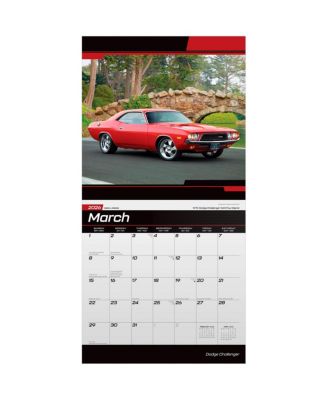 Dodge Challenger OFFICIAL | 2026 12 x 24 Inch (Hanging) Monthly Square Wall Calendar | Plastic-Free