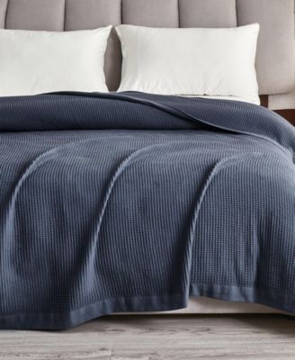 Lightweight Waffle Weave Cotton Blanket, Twin