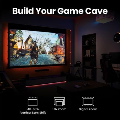 X3100i 4K Ultra HD HDR 4LED DLP Gaming Projector, Bundle with CM00G3 Universal Ceiling Mount